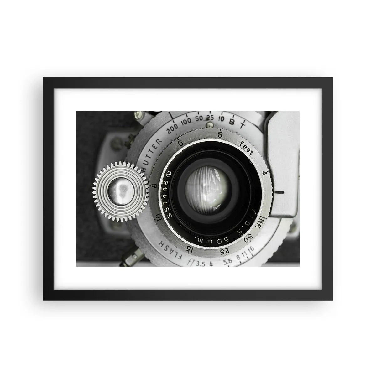 Affiche dans un cadre noir - Poster - Histoire d'Hollywood - 40x30 cm