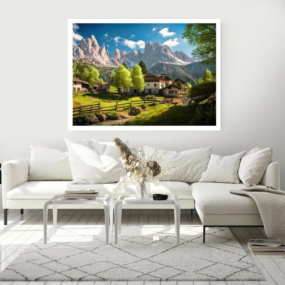Affiche - Poster - Idylle alpine - 50x40 cm