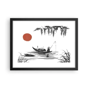 Affiche dans un cadre noir - Poster - Après-midi asiatique - 40x30 cm