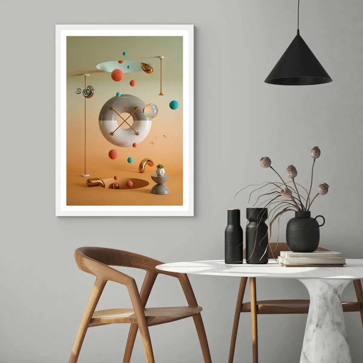 Affiche dans un cadre blanc - Poster - Tout peut arriver - 61x91 cm