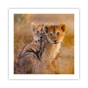 Affiche - Poster - Ne pas déranger! On s'amuse - 50x50 cm