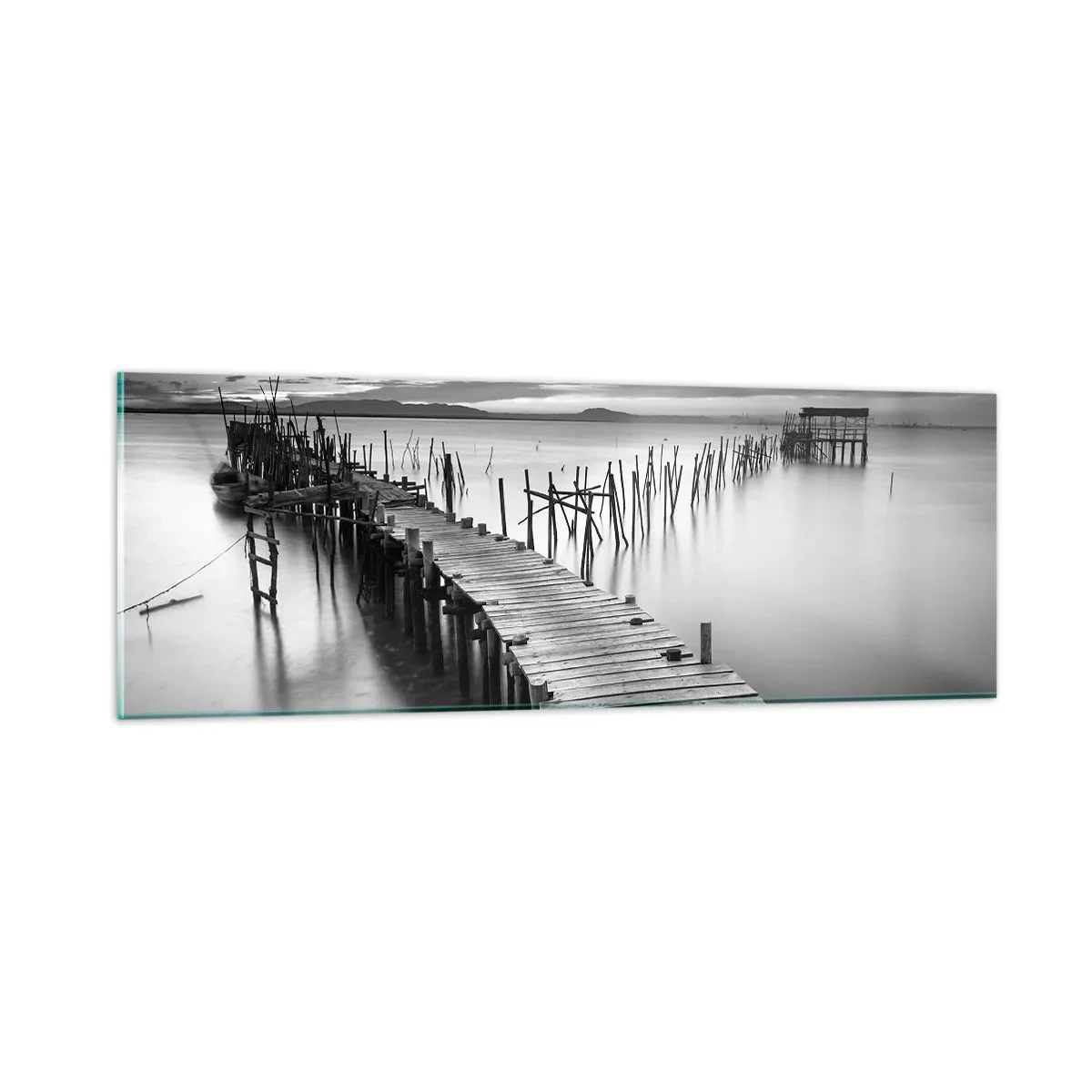 Impression sur verre - Image sur verre - La paix d'un rivage oublié - 90x30 cm