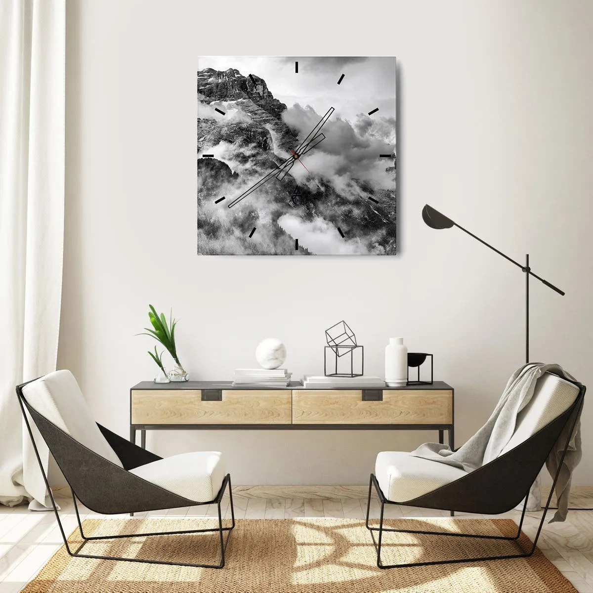 Horloge murale - Pendule murale - Belle et cruelle - 40x40 cm