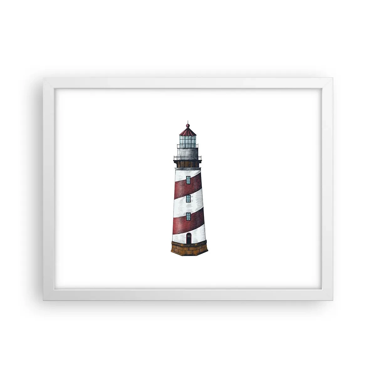 Affiche dans un cadre blanc - Poster - Toujours sur ses gardes - 40x30 cm