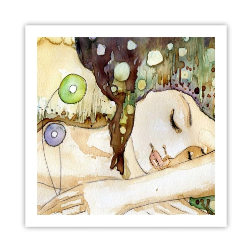 Affiche - Poster - Un rêve violet émeraude - 60x60 cm