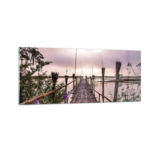 Impression sur verre - Image sur verre - Le silence et le calme d'Asie - 100x40 cm