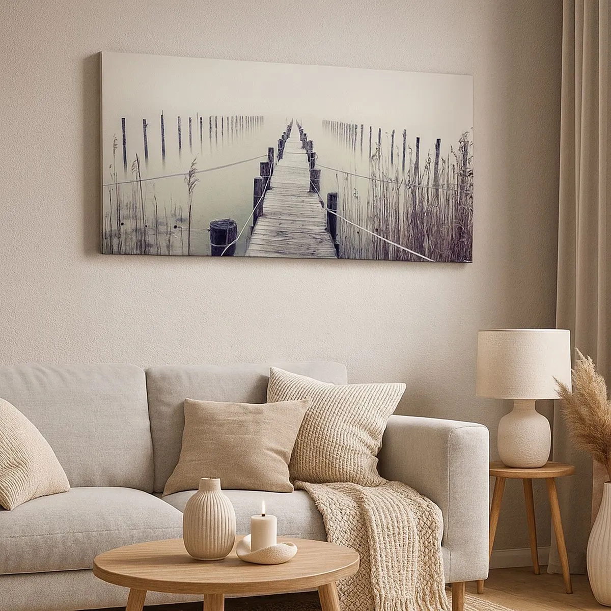 Impression sur toile - Image sur toile - Plongez dans la paix - 100x40 cm