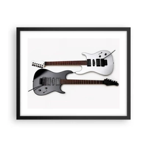 Affiche dans un cadre noir - Poster - Harmonie des formes - 50x40 cm