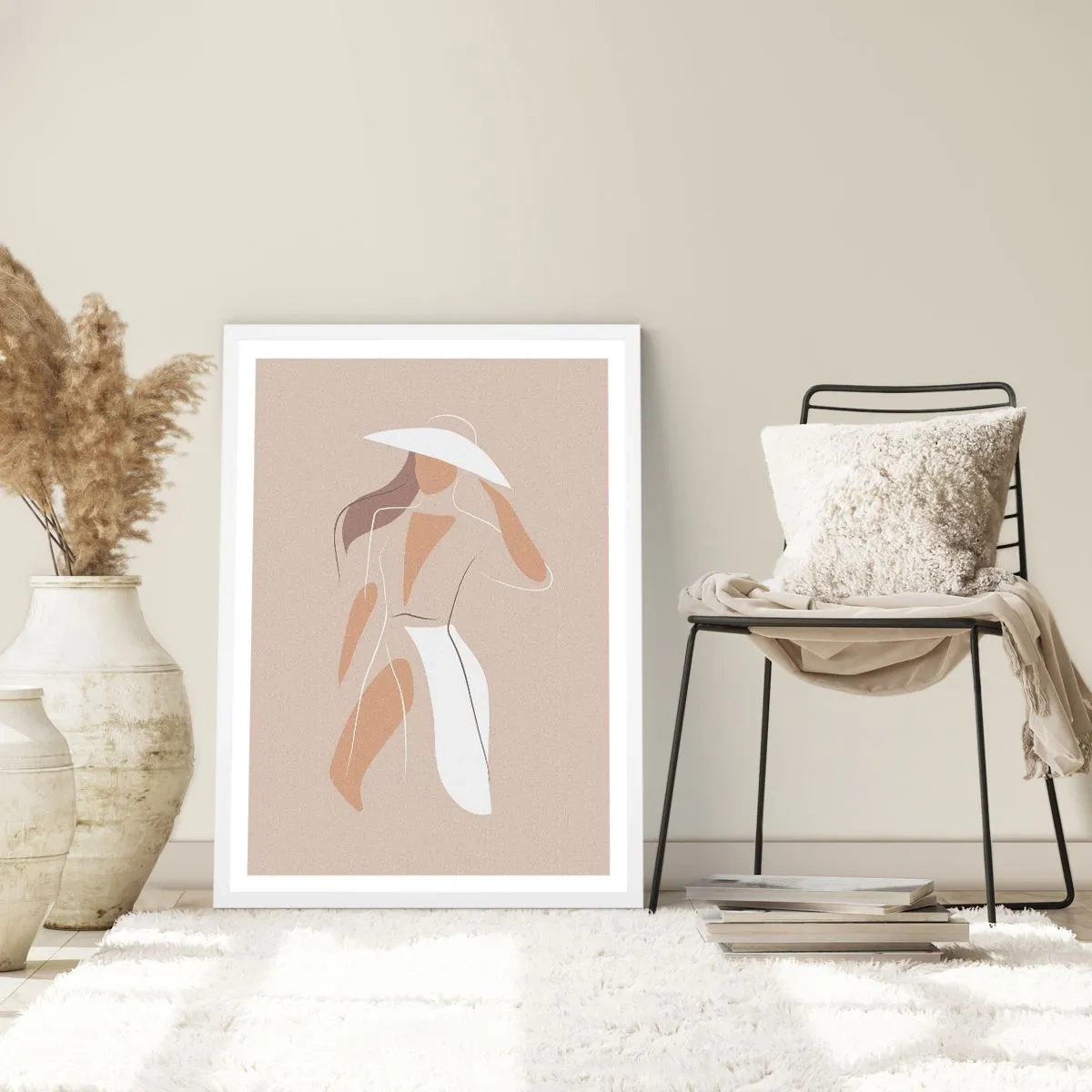 Affiche dans un cadre blanc - Poster - Lea mode est un jeu - 40x50 cm