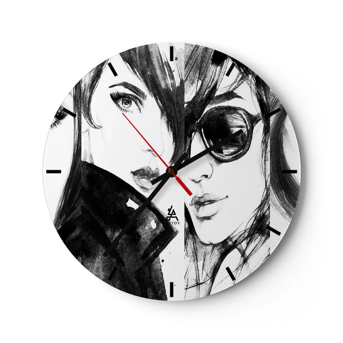 Horloge murale - Pendule murale - La beauté multipliée - 40x40 cm