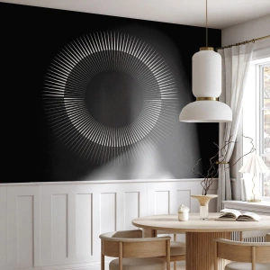 Papier Peint Photo Premium Canvas - Soleil noir - Sombre, Soleil, Roue - 400x280 cm