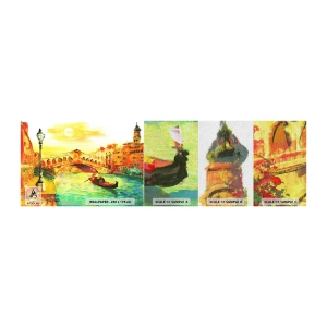 Échantillon de Papier Peint Premium Canvas - Un pèlerinage d'amoureux - Venise, Ville, Architecture - 100x30 cm