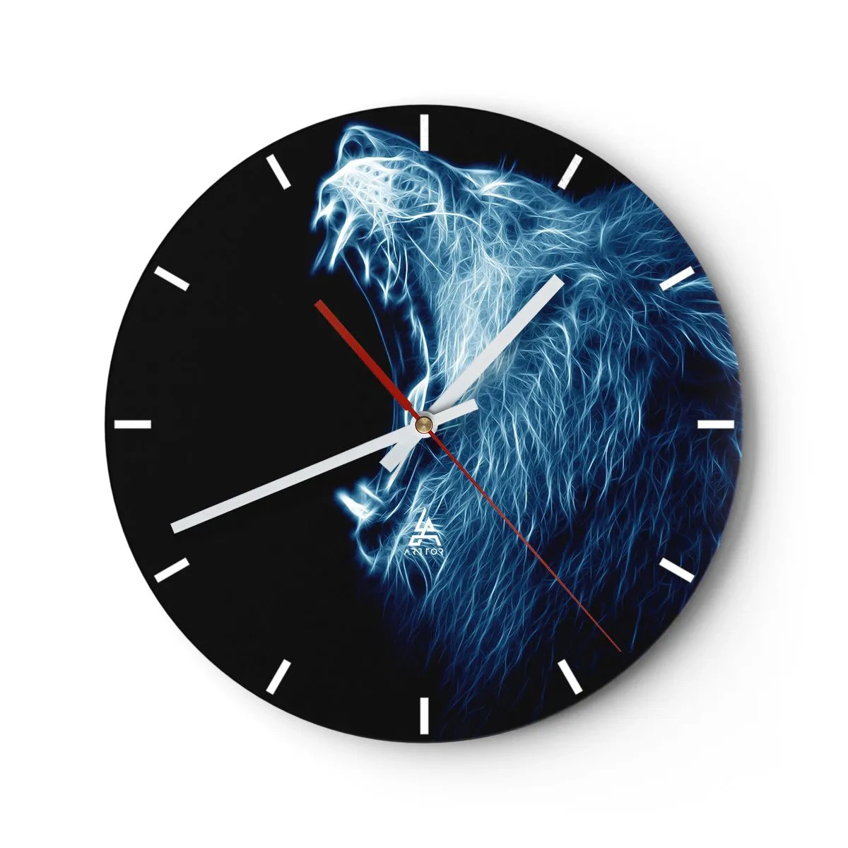 Horloge murale - Pendule murale - La colère ardente du roi - 40x40 cm