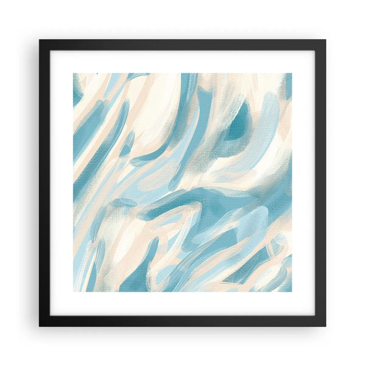 Affiche dans un cadre noir - Poster - Brise printanière - 40x40 cm