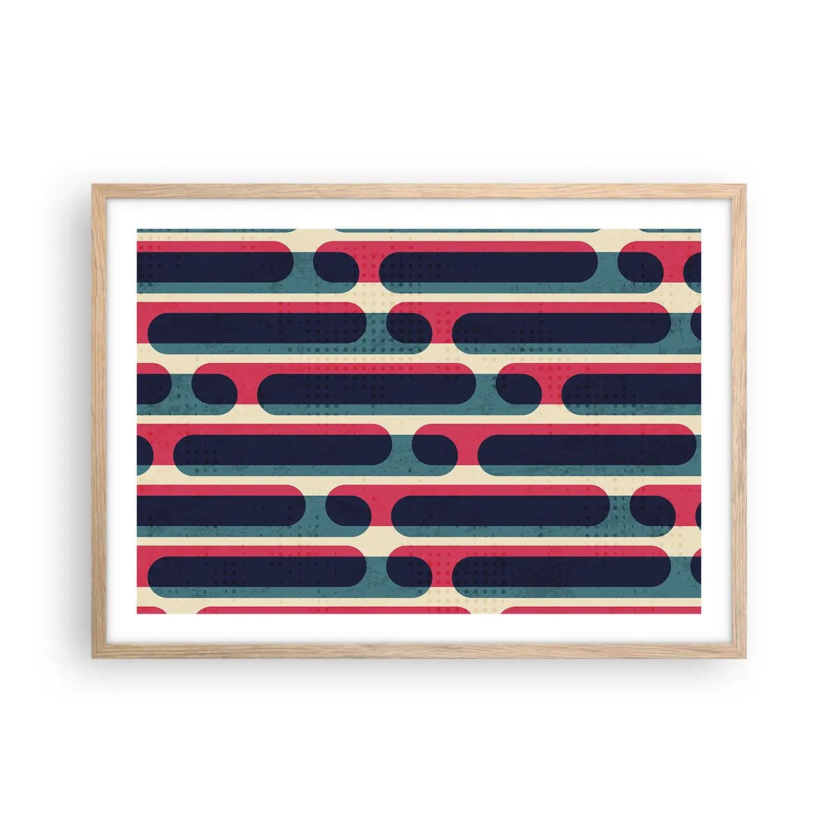 Affiche dans un chêne clair - Poster - En profondeur et sur l'avant - 70x50 cm