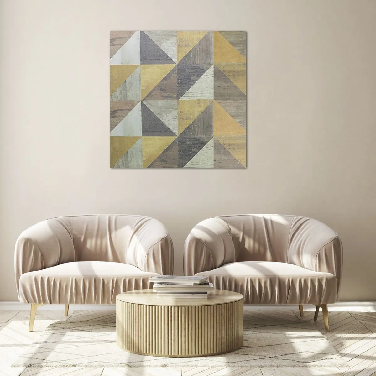Impression sur verre - Image sur verre - Suivant l'angle du triangle - 40x40 cm