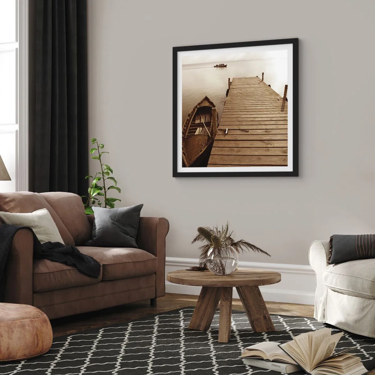 Affiche dans un cadre noir - Poster - Le grand silence - 40x40 cm