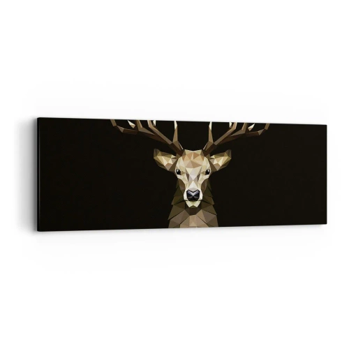 Impression sur toile - Image sur toile - Cerf cubique - 90x30 cm