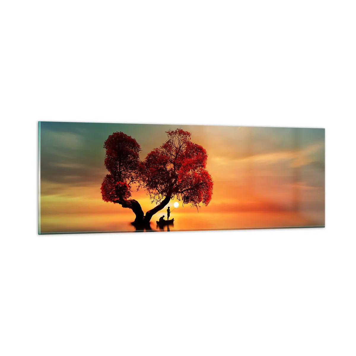 Impression sur verre - Image sur verre - Plénitude et éloignement sans monde - 90x30 cm
