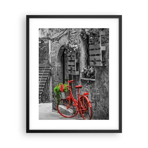 Affiche dans un cadre noir - Poster - Ruelle toscane - 40x50 cm
