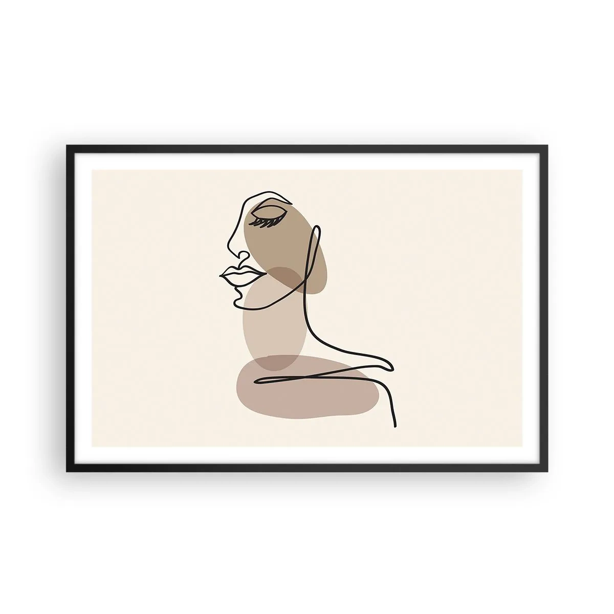 Affiche dans un cadre noir - Poster - Une certaine ligne de beauté - 91x61 cm