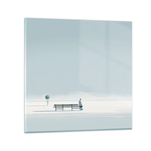 Impression sur verre - Image sur verre - Oui, j'attends. - 30x30 cm