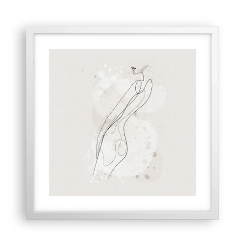 Affiche dans un cadre blanc - Poster - Trompe l'oeil - 40x40 cm