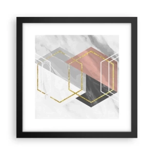 Affiche dans un cadre noir - Poster - Composition en chaîne - 30x30 cm