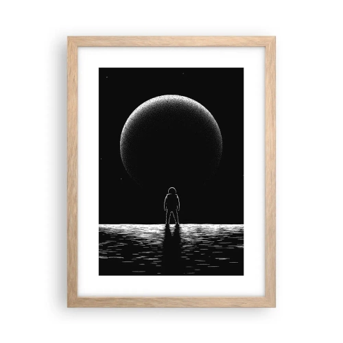 Affiche dans un chêne clair - Poster - Face à face - 30x40 cm