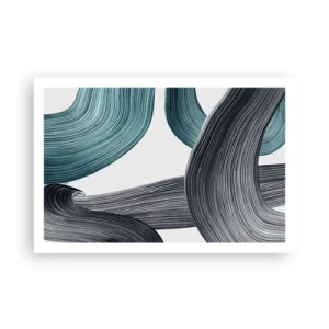 Affiche - Poster - Sentiers émeraude et noirs - 91x61 cm