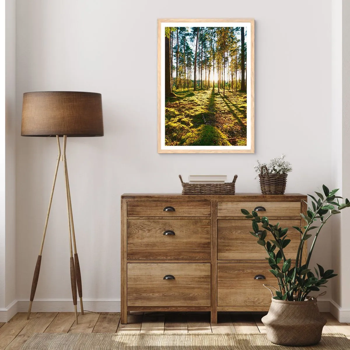 Affiche dans un chêne clair - Poster - … Derrière les sept forêts - 40x50 cm