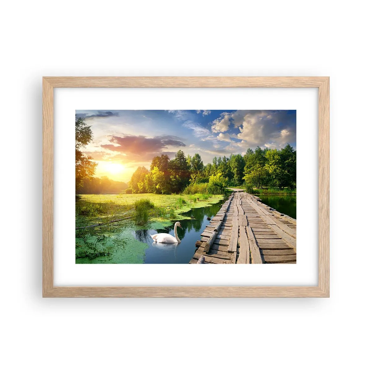 Affiche dans un chêne clair - Poster - L'été, l'été partout - 40x30 cm