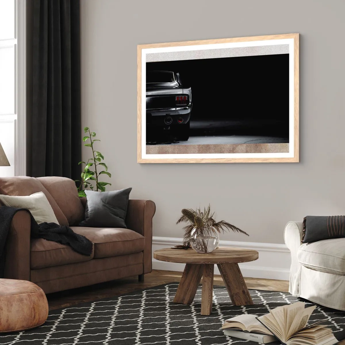 Affiche dans un chêne clair - Poster - Le charme du classique - 100x70 cm