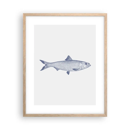 Affiche dans un chêne clair - Poster - Salutations des mers du nord - 40x50 cm