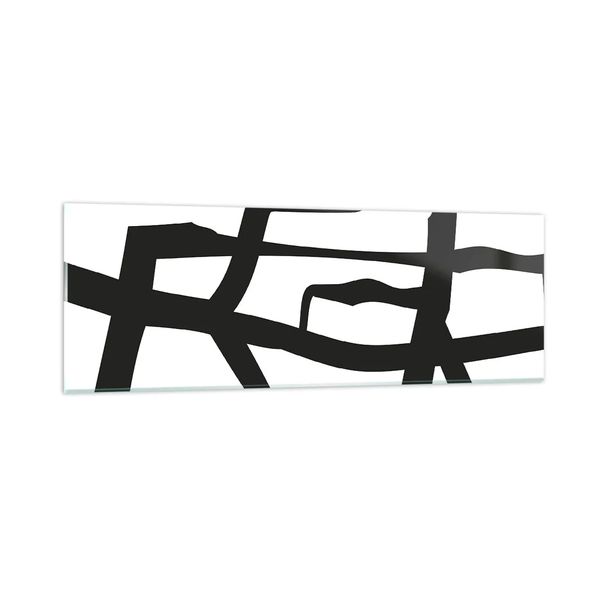 Impression sur verre - Image sur verre - Conception noir et blanc - 90x30 cm