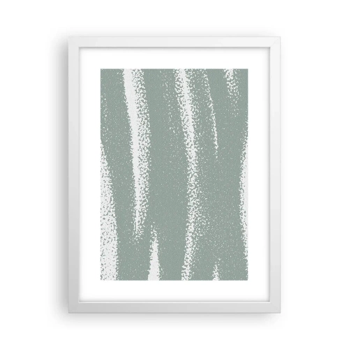Affiche dans un cadre blanc - Poster - Abstraction dans un climat hivernal - 30x40 cm