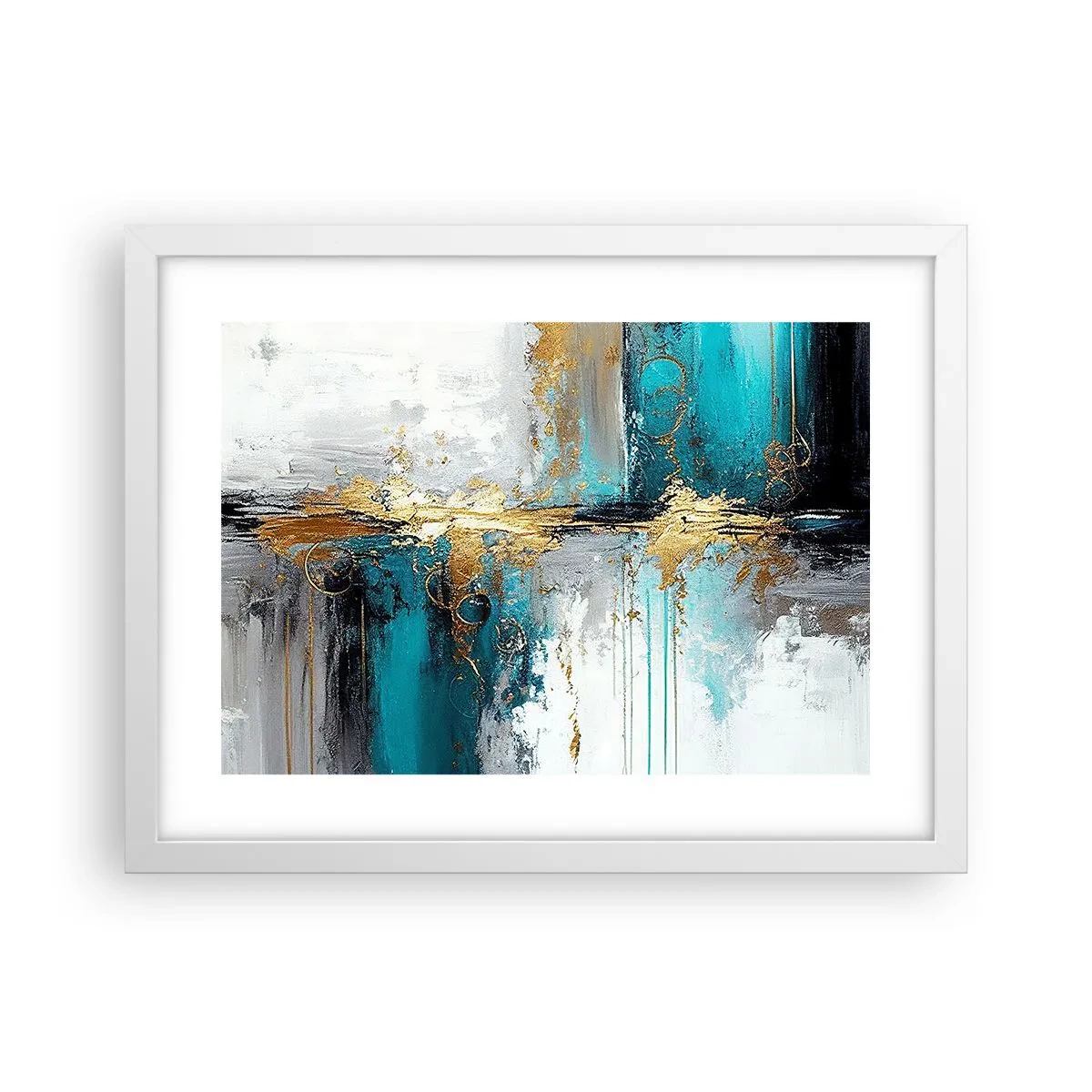 Affiche dans un cadre blanc - Poster - Tout coule - 40x30 cm