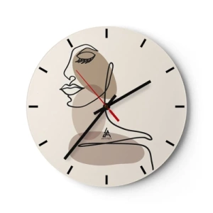 Horloge murale - Pendule murale - Une certaine ligne de beauté - 40x40 cm