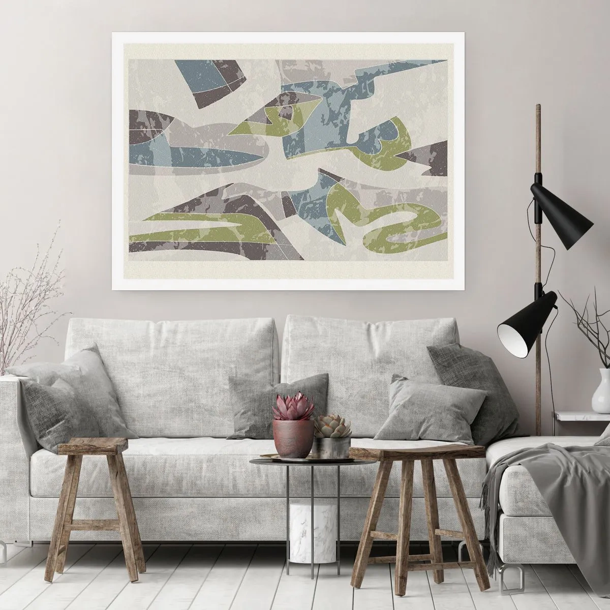 Affiche - Poster - Composition derrière la vitre - 40x30 cm