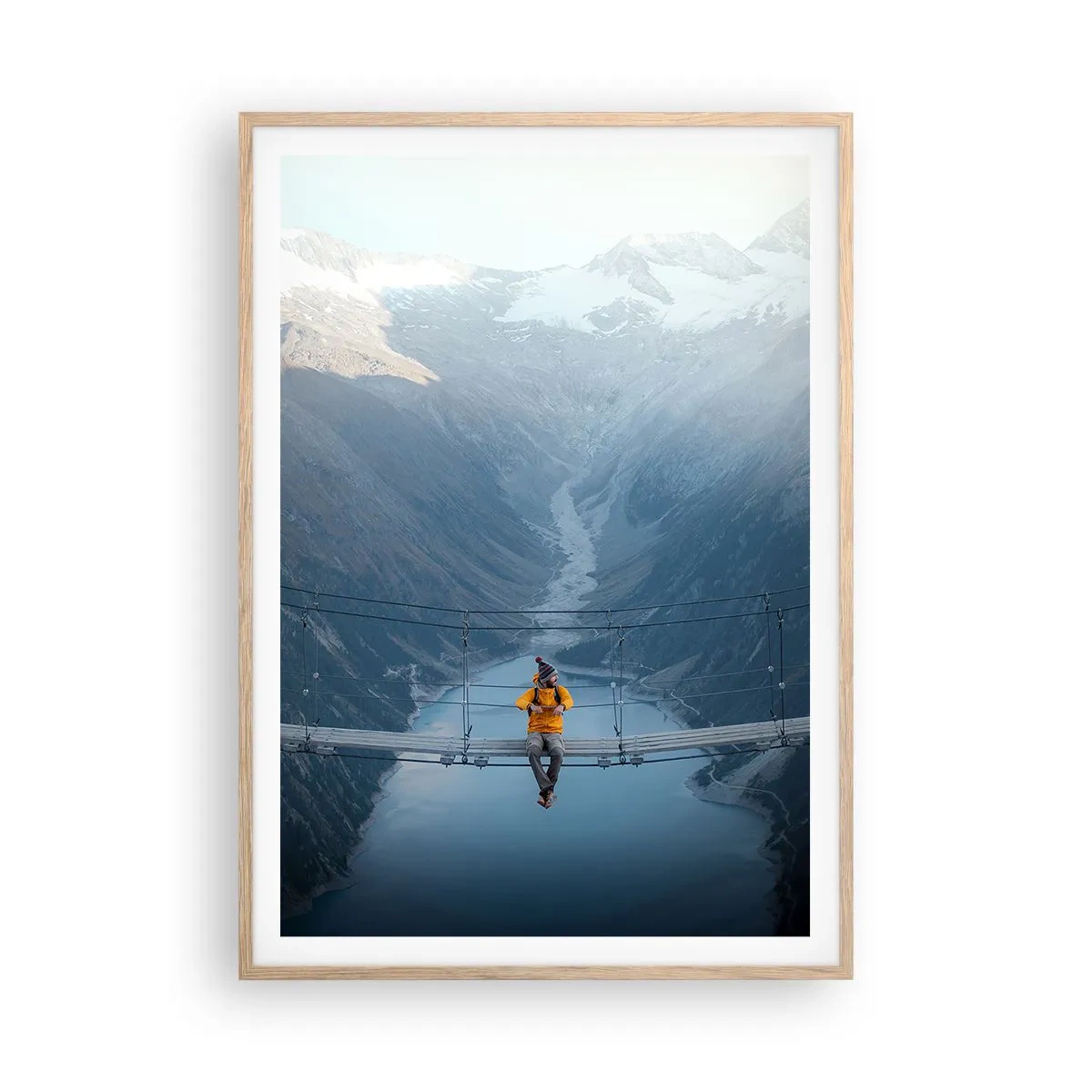 Affiche dans un chêne clair - Poster - Ravi de la suspension - 70x100 cm