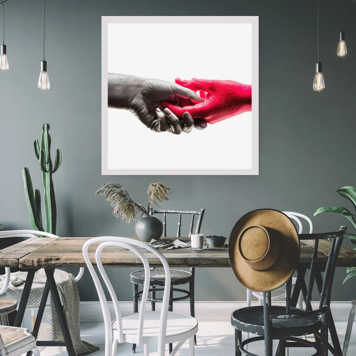 Affiche - Poster - Ensemble, bien que différents - 30x30 cm