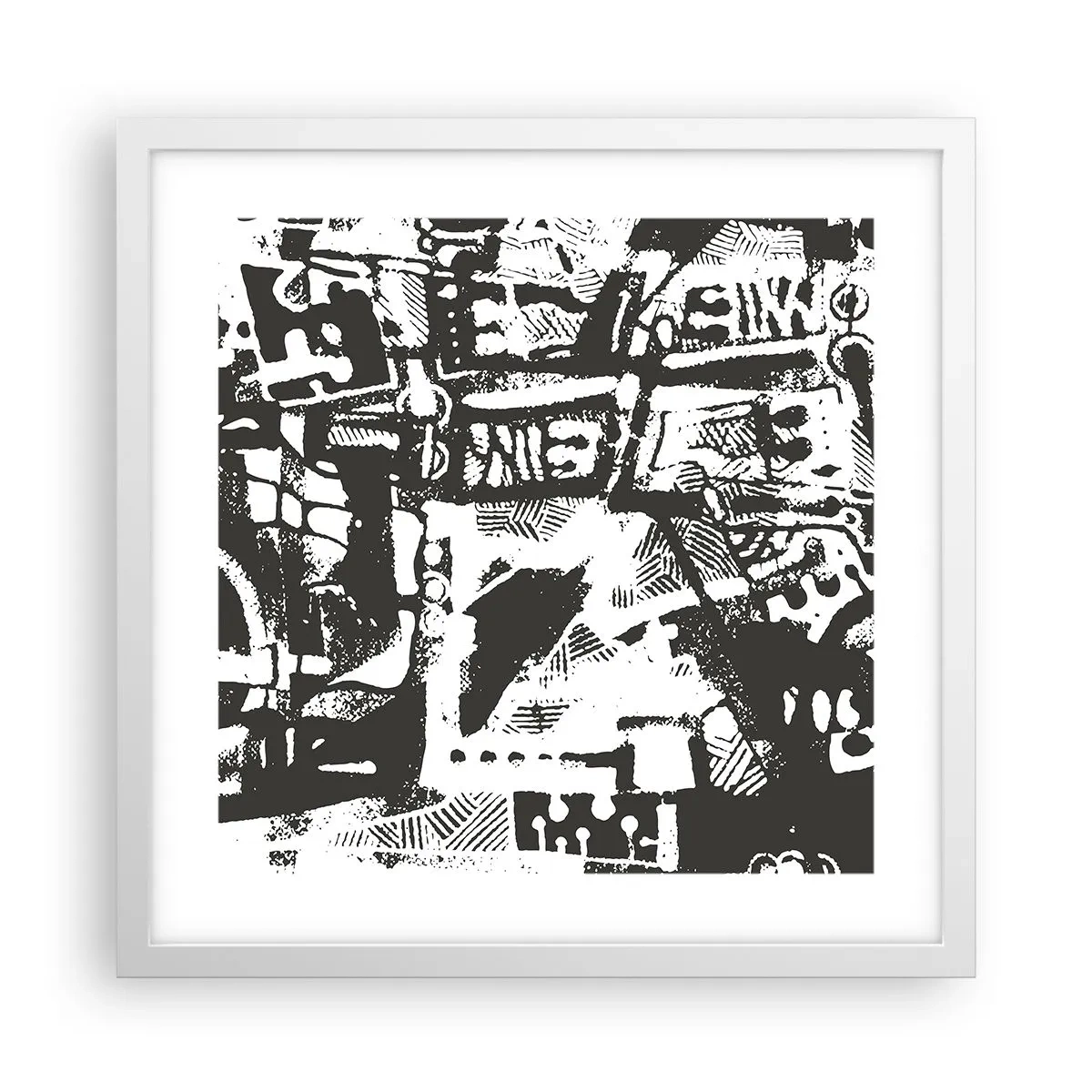 Affiche dans un cadre blanc - Poster - Ordre ou chaos? - 40x40 cm