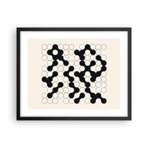 Affiche dans un cadre noir - Poster - Jeu chinois – variation - 50x40 cm