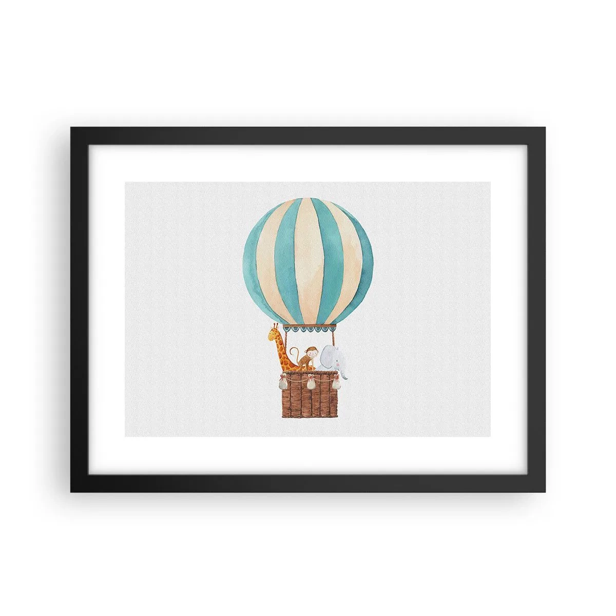 Affiche dans un cadre noir - Poster - Voyage fantastique - 40x30 cm