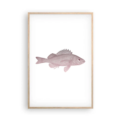 Affiche dans un chêne clair - Poster - Poisson aux grands yeux - 61x91 cm