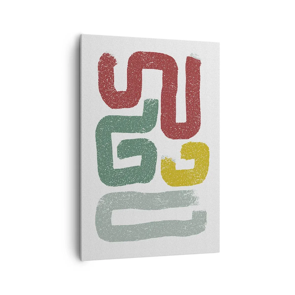 Impression sur toile - Image sur toile - Motifs géométriques colorés dans un style abstrait - 70x100cm - Dans une langue inconnue - Décoration murale moderne pour le salon et la chambre ARTTOR