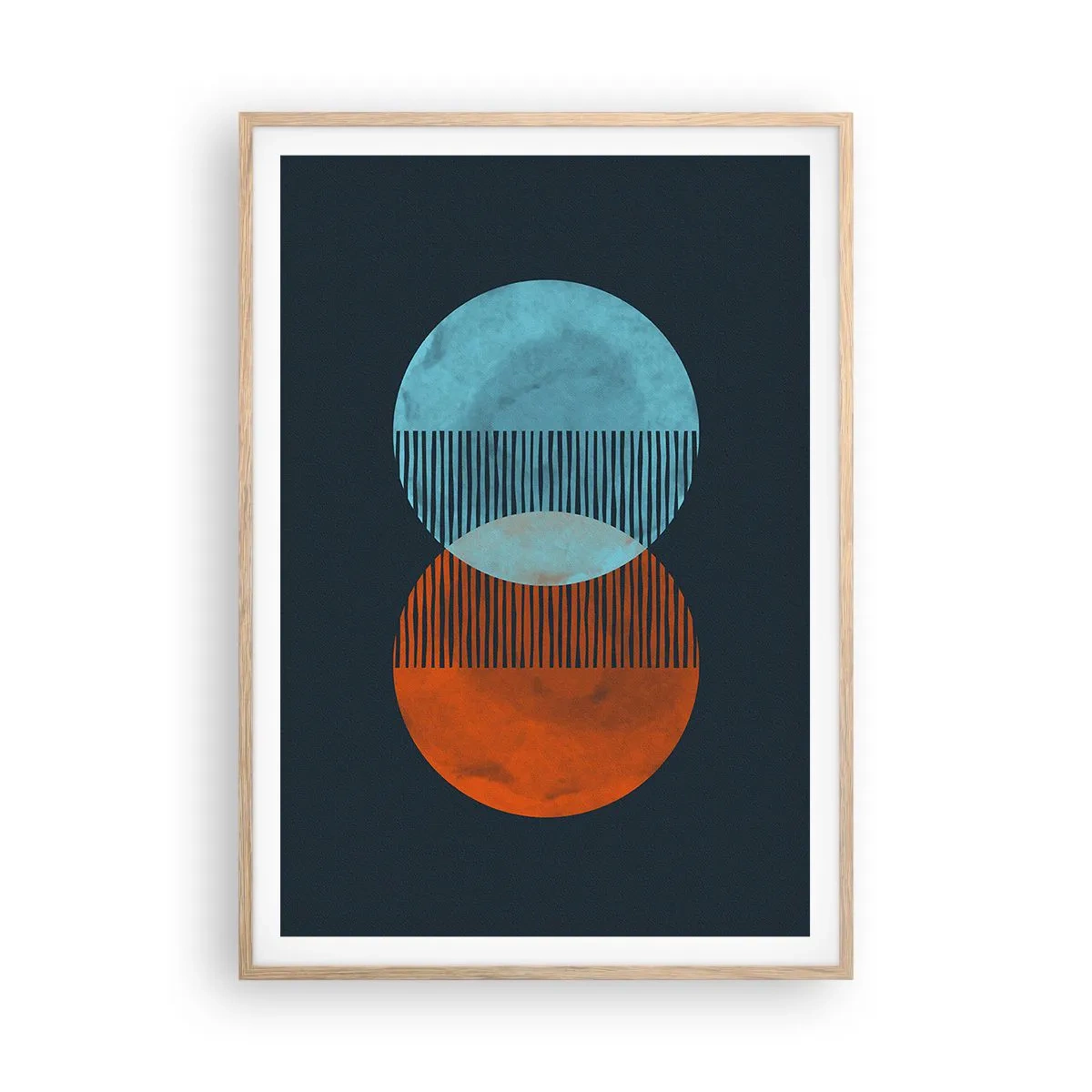 Affiche dans un chêne clair - Poster - Fantaisie astronomique - 70x100 cm