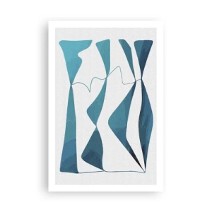 Affiche - Poster - Abstraction : composé turquoise - 61x91 cm