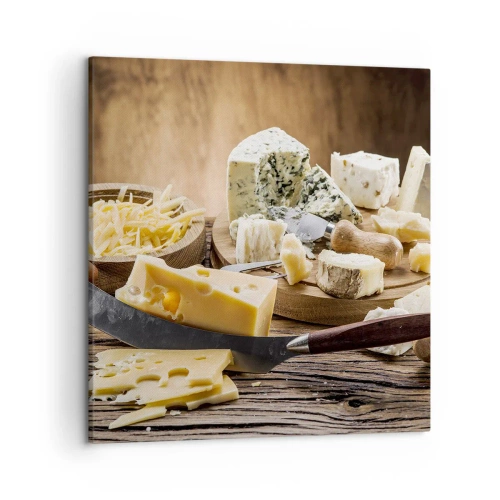 Impression sur toile - Image sur toile - Sourire au fromage - 50x50 cm