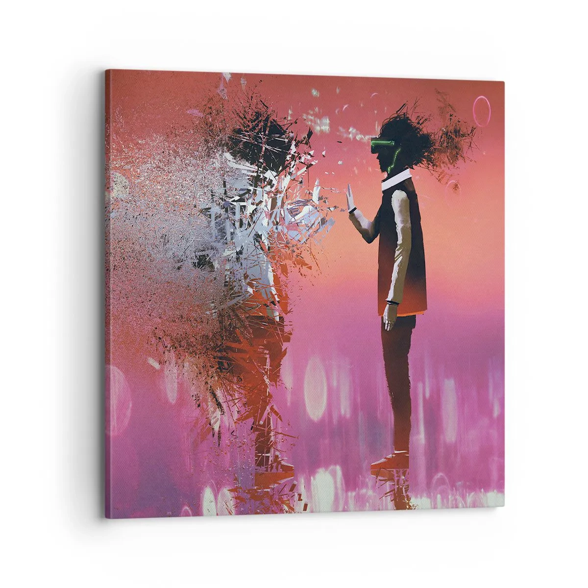 Impression sur toile - Image sur toile - Pouvez-vous regarder à l'intérieur de vous-même ? - 70x70 cm